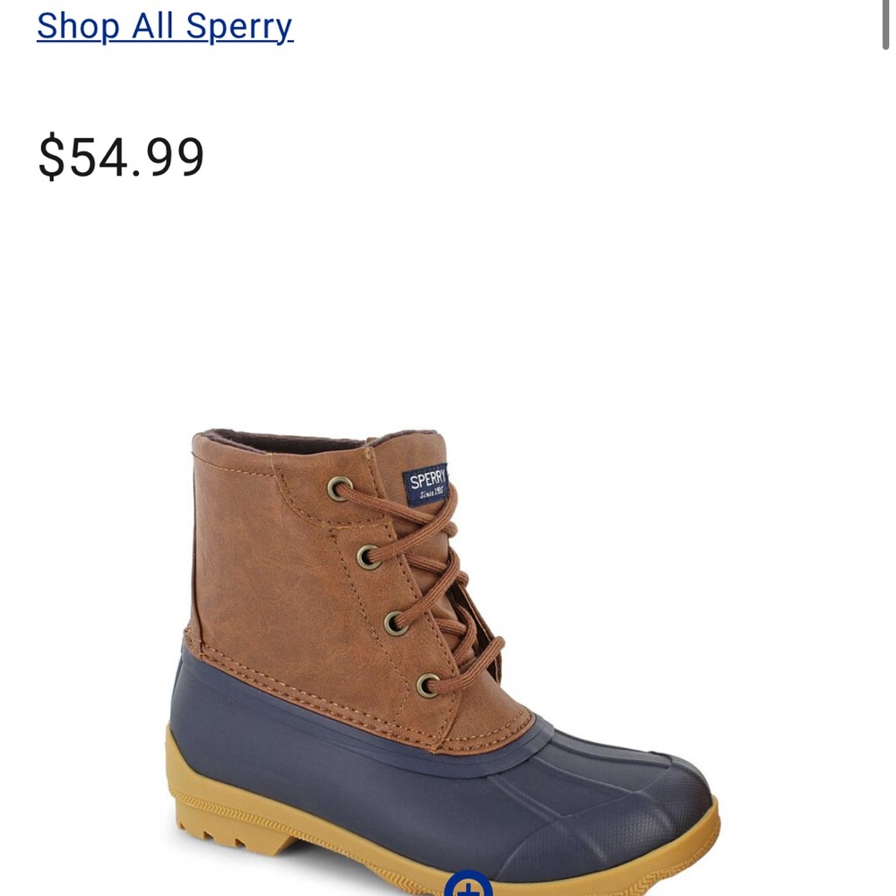 Sperry Kids' Tan and Navy Boots